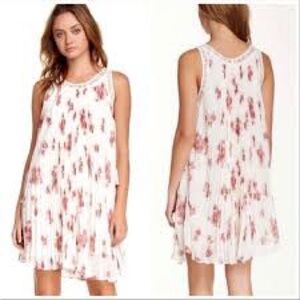 Free People pleated gardenia floral tent dress
